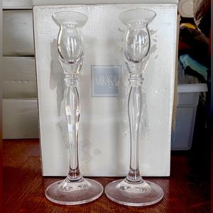Mikasa Ballet 9” Crystal Candlesticks